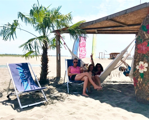 Kitesurfen, Chillout, Hängematten